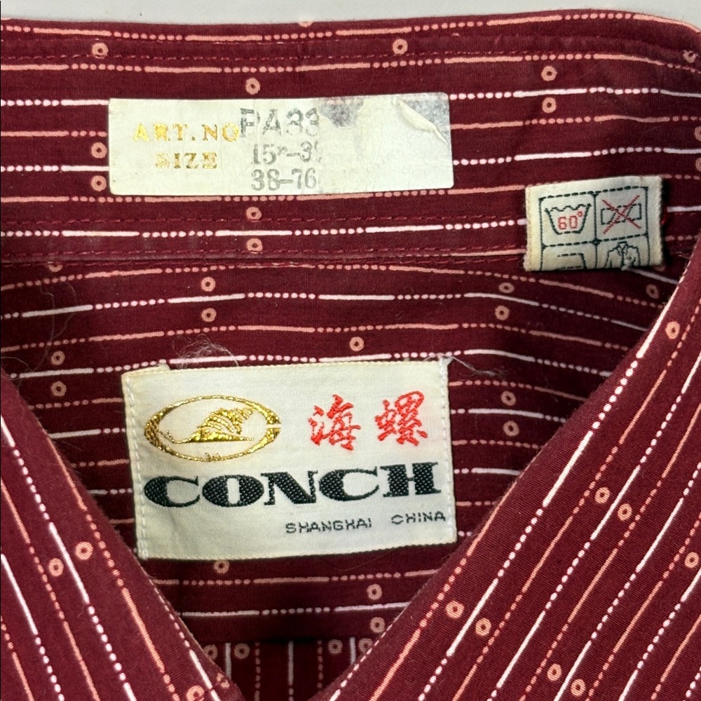 Vintage Conch Shanghai Button-Up Shirt – Men’s 15-31 (38-76) - Picture 4 of 8
